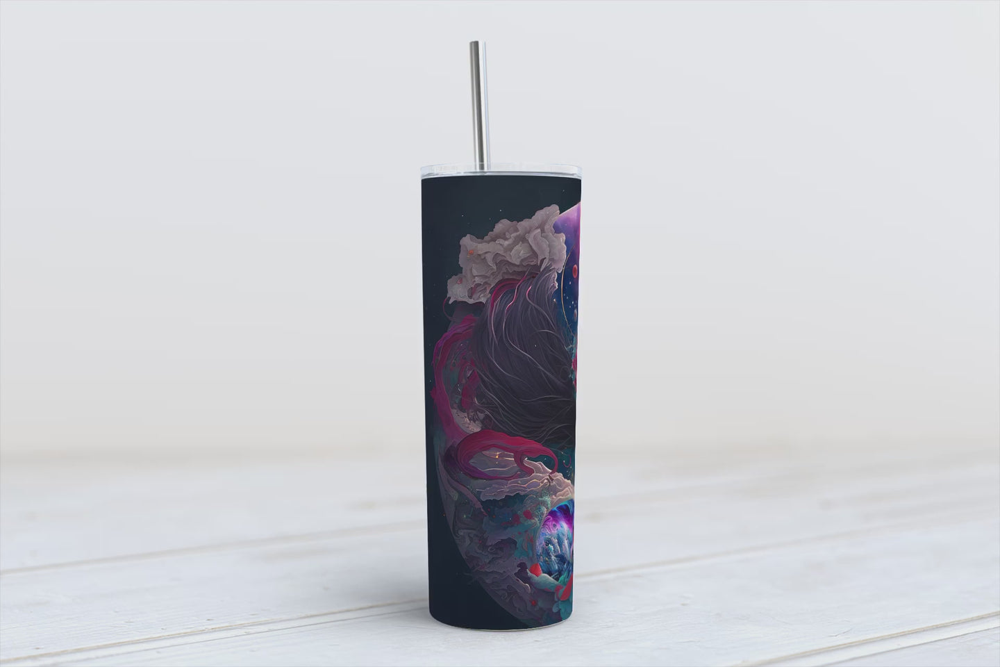 Skinny Tumbler Boho, AI and Steampunk
